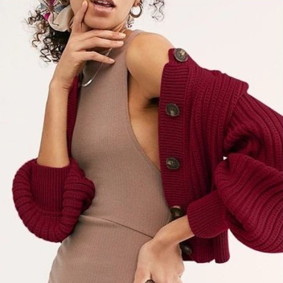 Free People Sweaters - free people button up crop cardigan